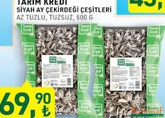 TARIM KREDİ SİYAH AY ÇEKİRDEĞİ ÇEŞİTLERİ 500 G fiyat ve kampanya bilgisi